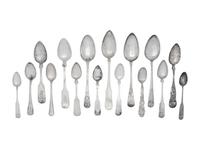 A Collection of American and English Silver Spoons