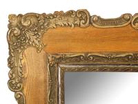 A French Carved and Painted Wood Mirror