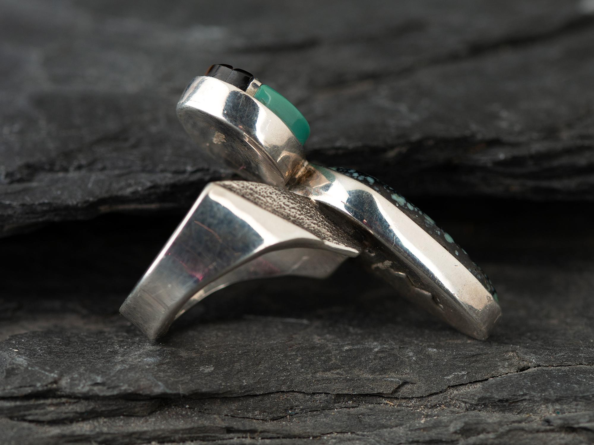 Sterling Silver Abstract Figural Ring