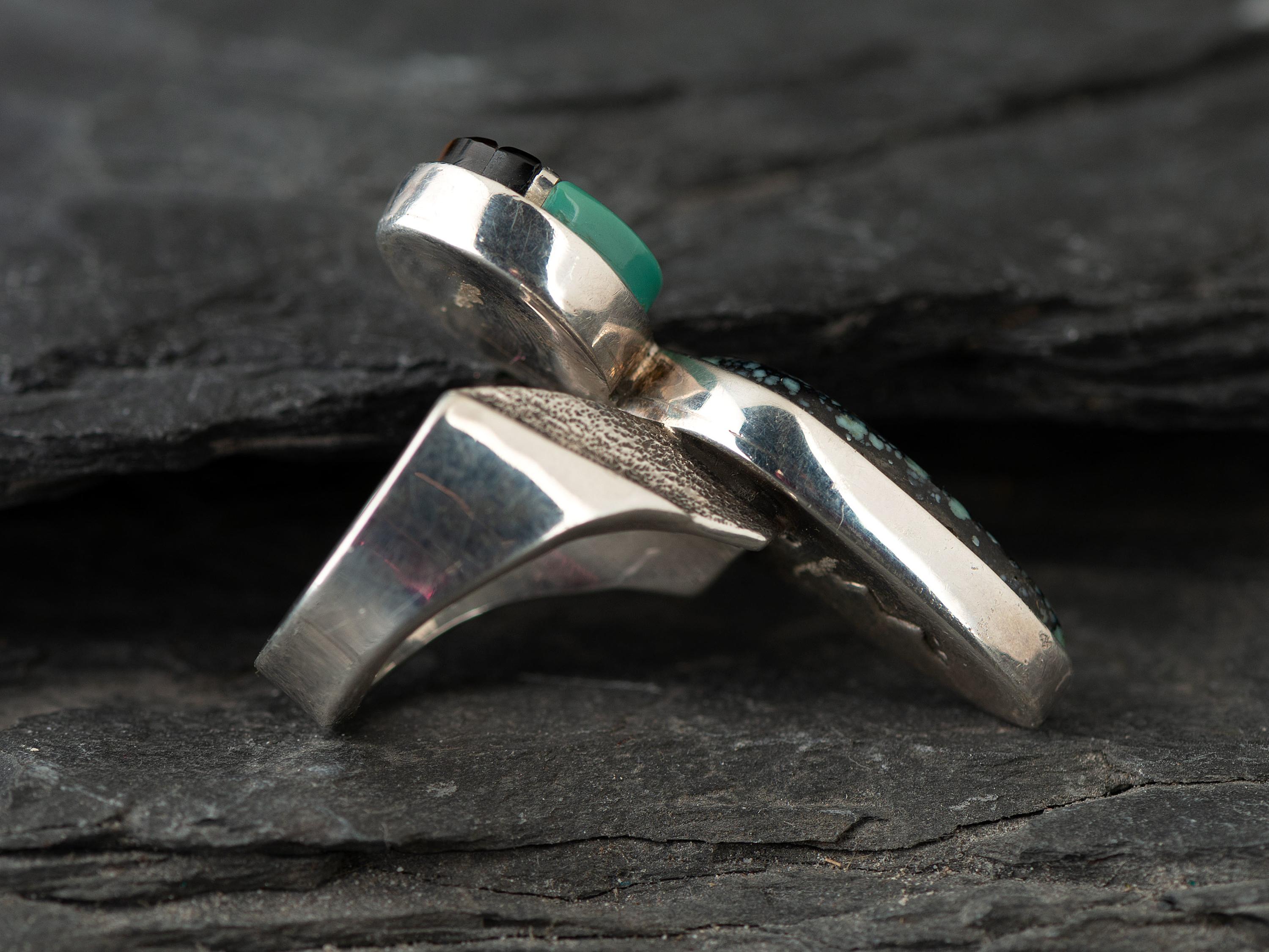 Sterling Silver Abstract Figural Ring