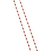 YELLOW GOLD AND RUBY NECKLACE