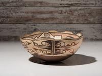 Zuni Polychrome Bowl, with Scalloped Rim