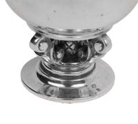 Two Georg Jensen Acorn Salt Cellars and Two Salt Spoons
