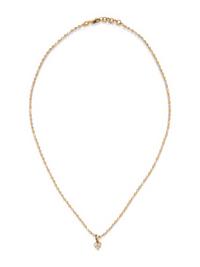 BICOLOR GOLD AND DIAMOND HEART NECKLACE