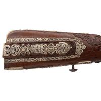 Contemporary Flintlock Jaeger Rifle with Actaeon and Hunting Motifs by John B. Derrick (American, b.1936)