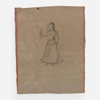 Three Indian Miniatures Depicting Women, 18th/19th Century 印度細密画三幅