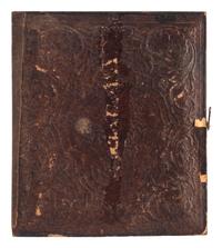 [CIVIL WAR]. Sixth plate ambrotype of Annapolis Naval Cadet Roswell Morey housed in Union case with patriotic motif.