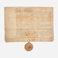 [Americana] Clinton, George Partially-Printed Document, signed