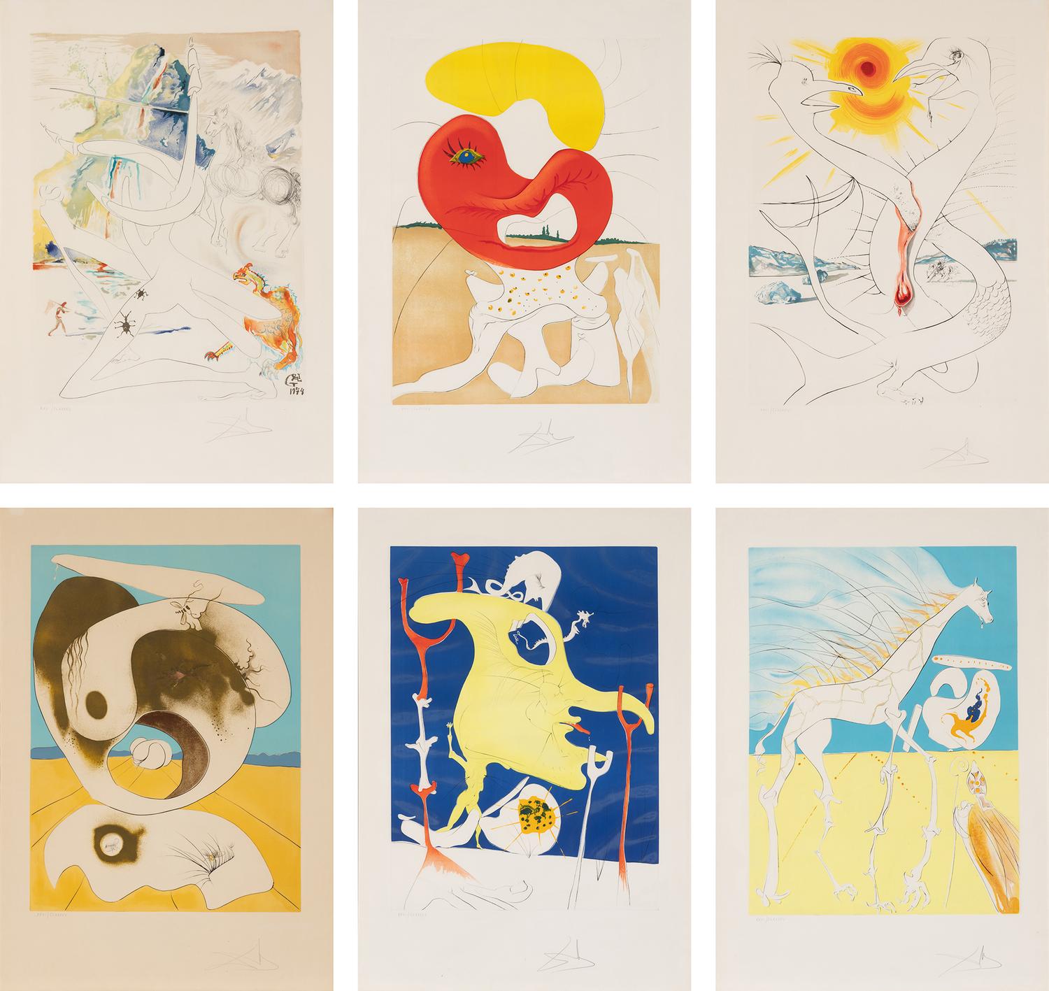 Salvador Dalí (Spanish, 1904-1989) — La Conquête du Cosmos II (the complete set of 6) , 1974/1977