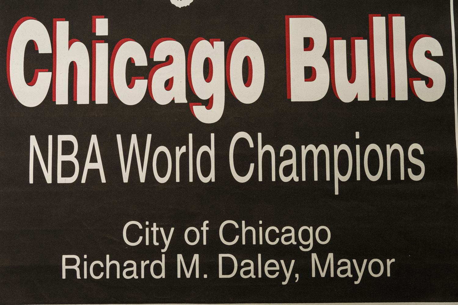 A 1998 Scottie Pippen Signed Chicago Bulls "Last Dance" Era NBA Champions Chicago Large Street Banner