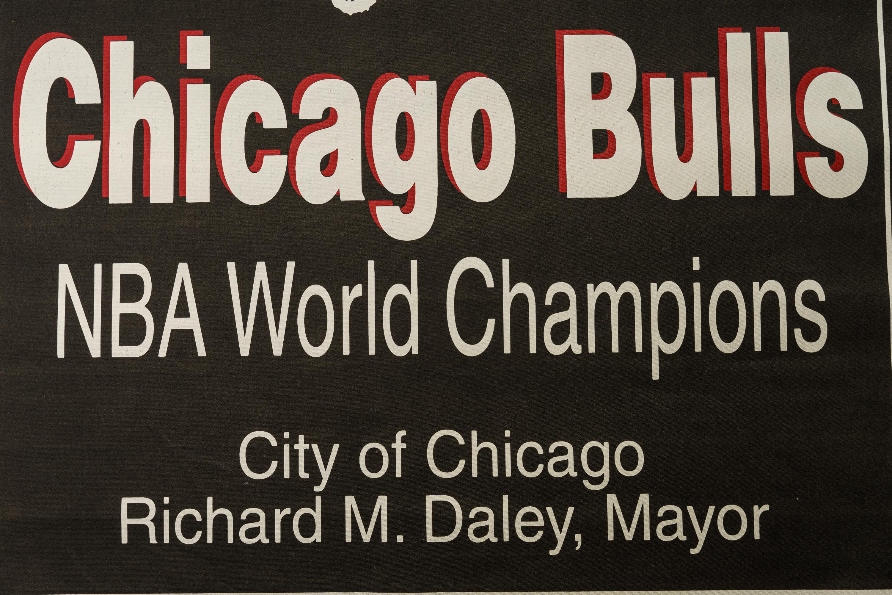 A 1998 Scottie Pippen Signed Chicago Bulls "Last Dance" Era NBA Champions Chicago Large Street Banner
