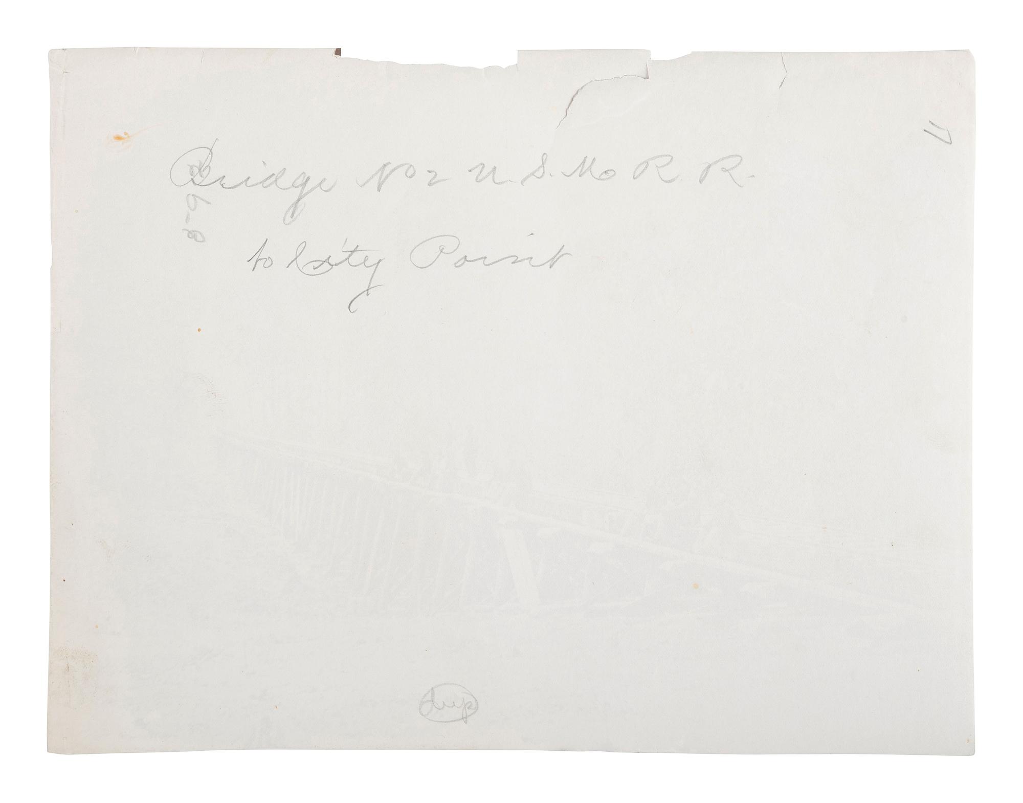 [CIVIL WAR]. RUSSELL, Andrew Joseph (1830-1902), photographer. Bridge No. 2, U.S. Military Railroad to City Point, Virginia. 1861-1865.