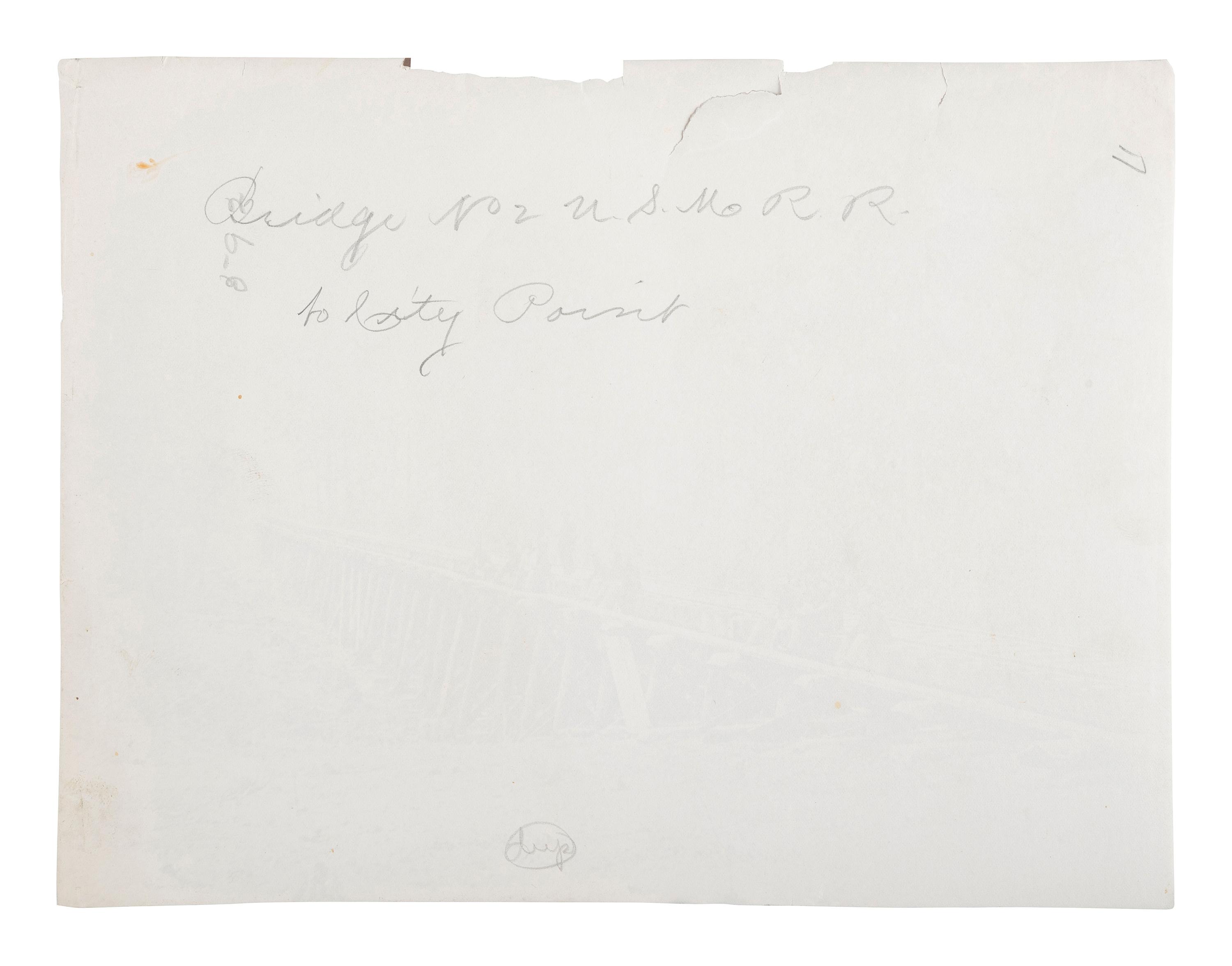 [CIVIL WAR]. RUSSELL, Andrew Joseph (1830-1902), photographer. Bridge No. 2, U.S. Military Railroad to City Point, Virginia. 1861-1865.