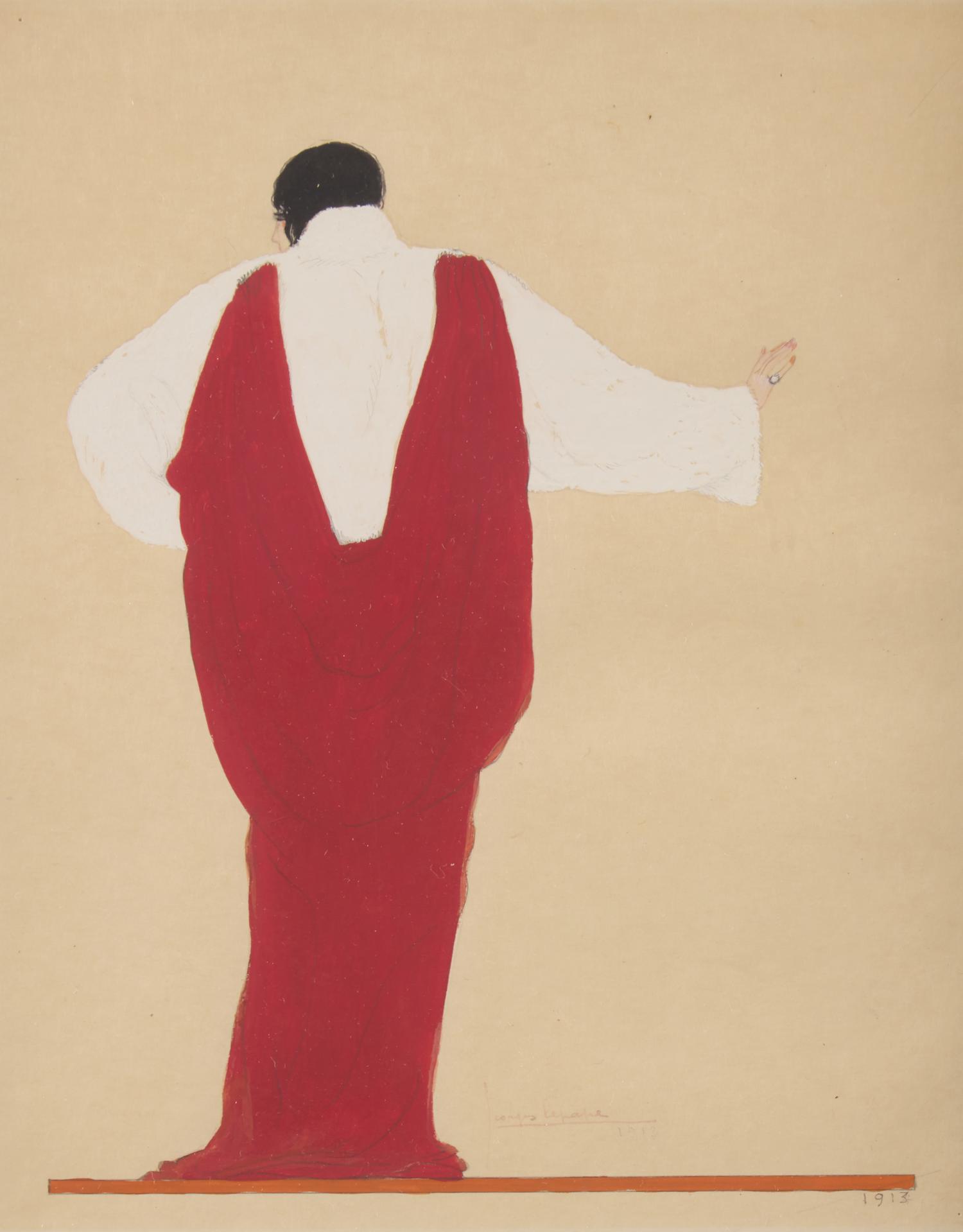 Georges Lepape (French, 1887–1971) — Le Manteau de Pourpre (Paul Poiret), for Gazette du Bon Ton, 1913