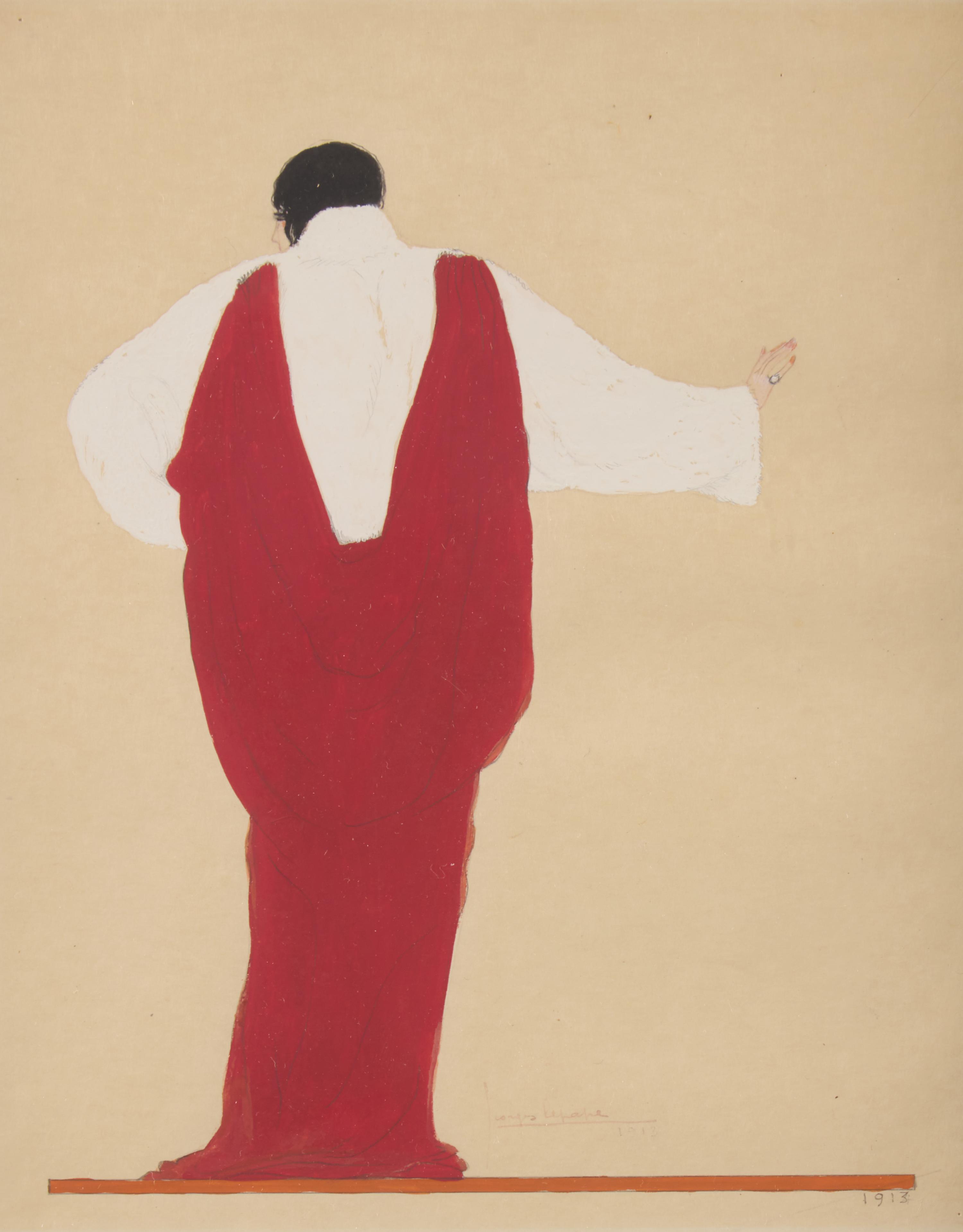 Georges Lepape (French, 1887–1971) — Le Manteau de Pourpre (Paul Poiret), for Gazette du Bon Ton, 1913