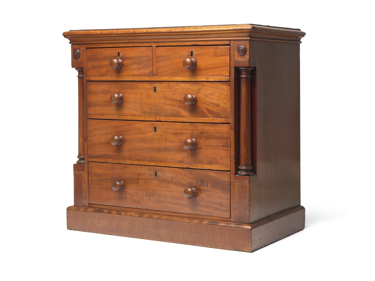 A Miniature William IV Mahogany Chest of Drawers