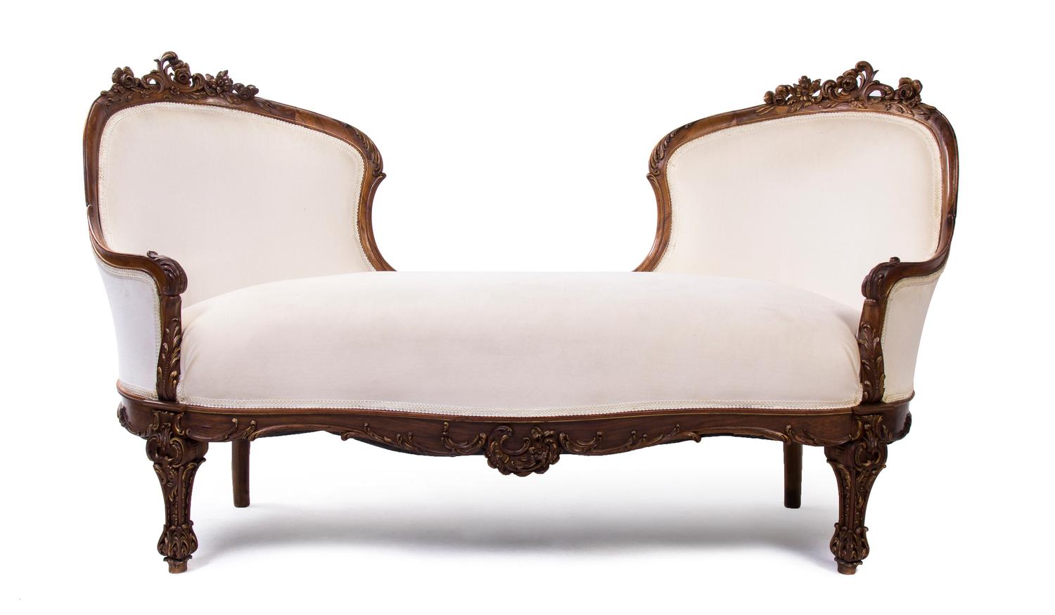 A Victorian Double Back Settee, Width 72 1/2 inches.