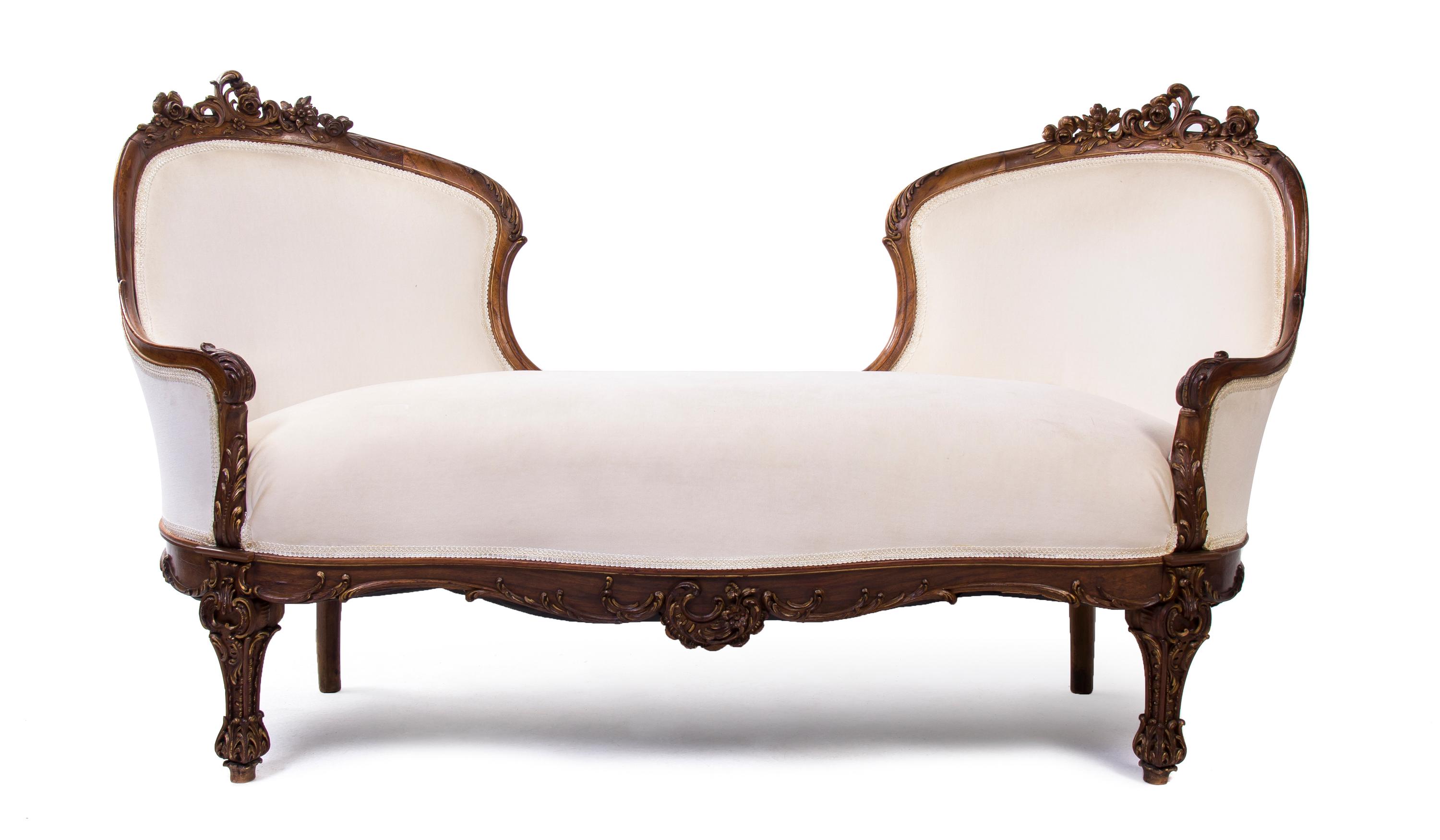 A Victorian Double Back Settee, Width 72 1/2 inches.