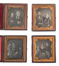 [EARLY PHOTOGRAPHY]. 10 daguerreotypes and ambrotypes of parents and/or grandparents with children.