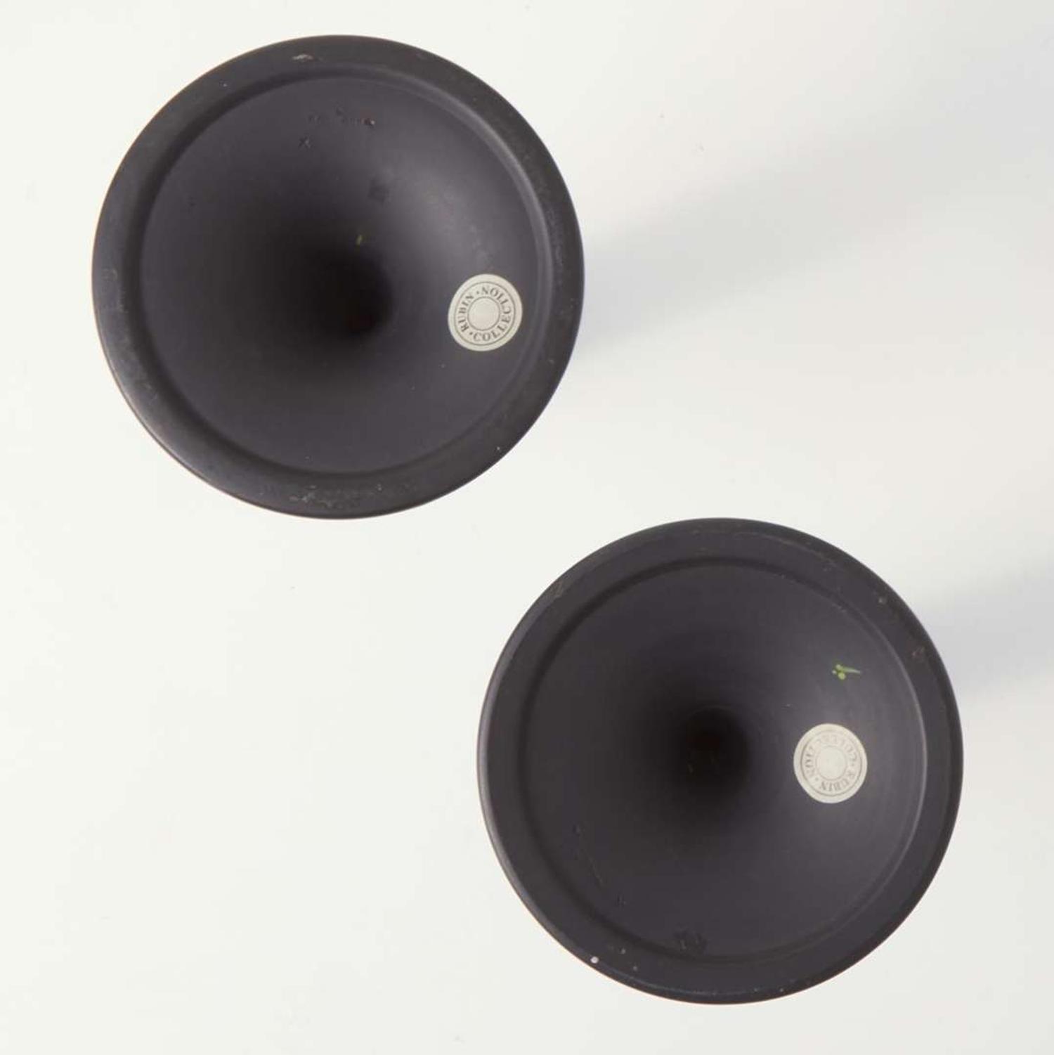A Wedgwood Black Basalt Capri Ware Console Set UK, circa 1900