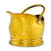 A Small Copper and Brass Coal Hod