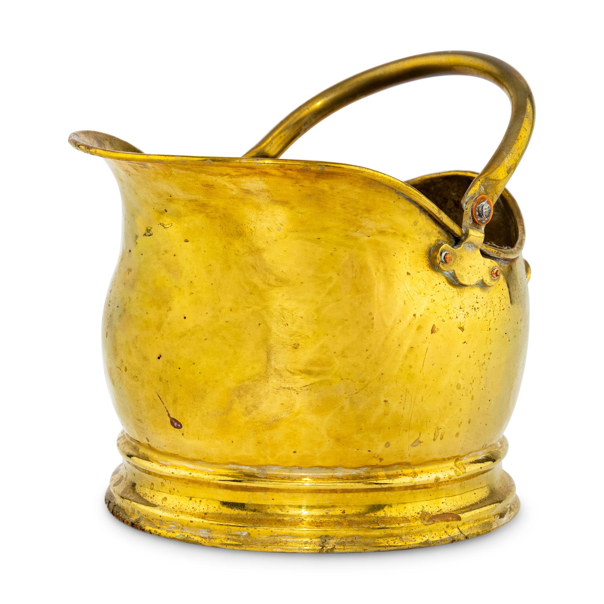 A Small Copper and Brass Coal Hod