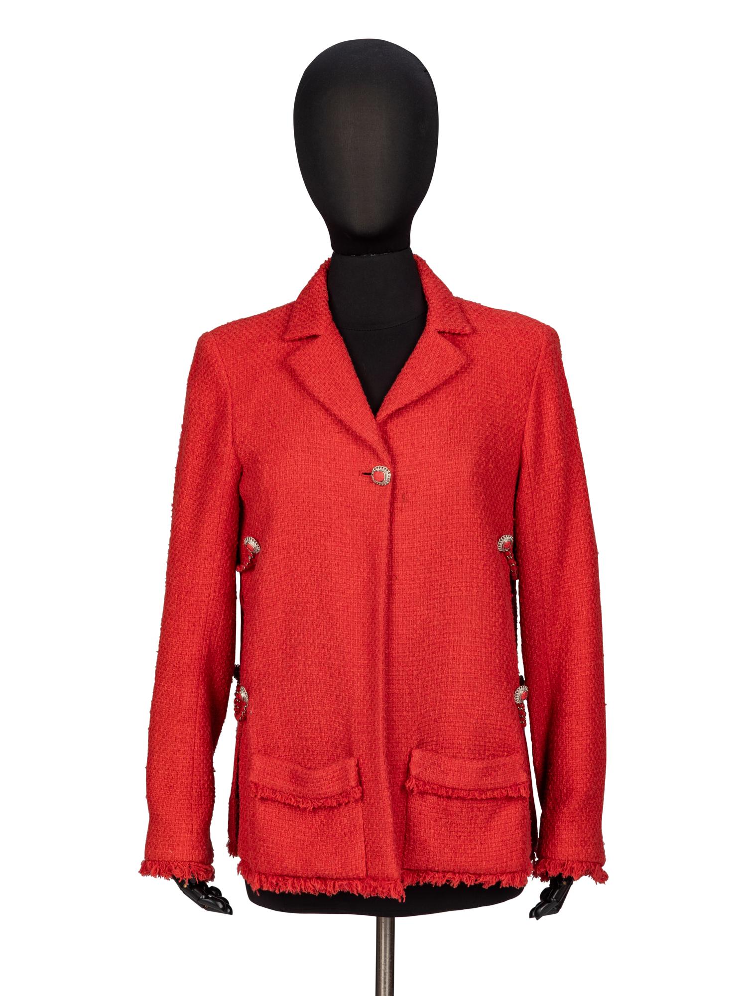 Chanel, Coral Tweed Jacket
