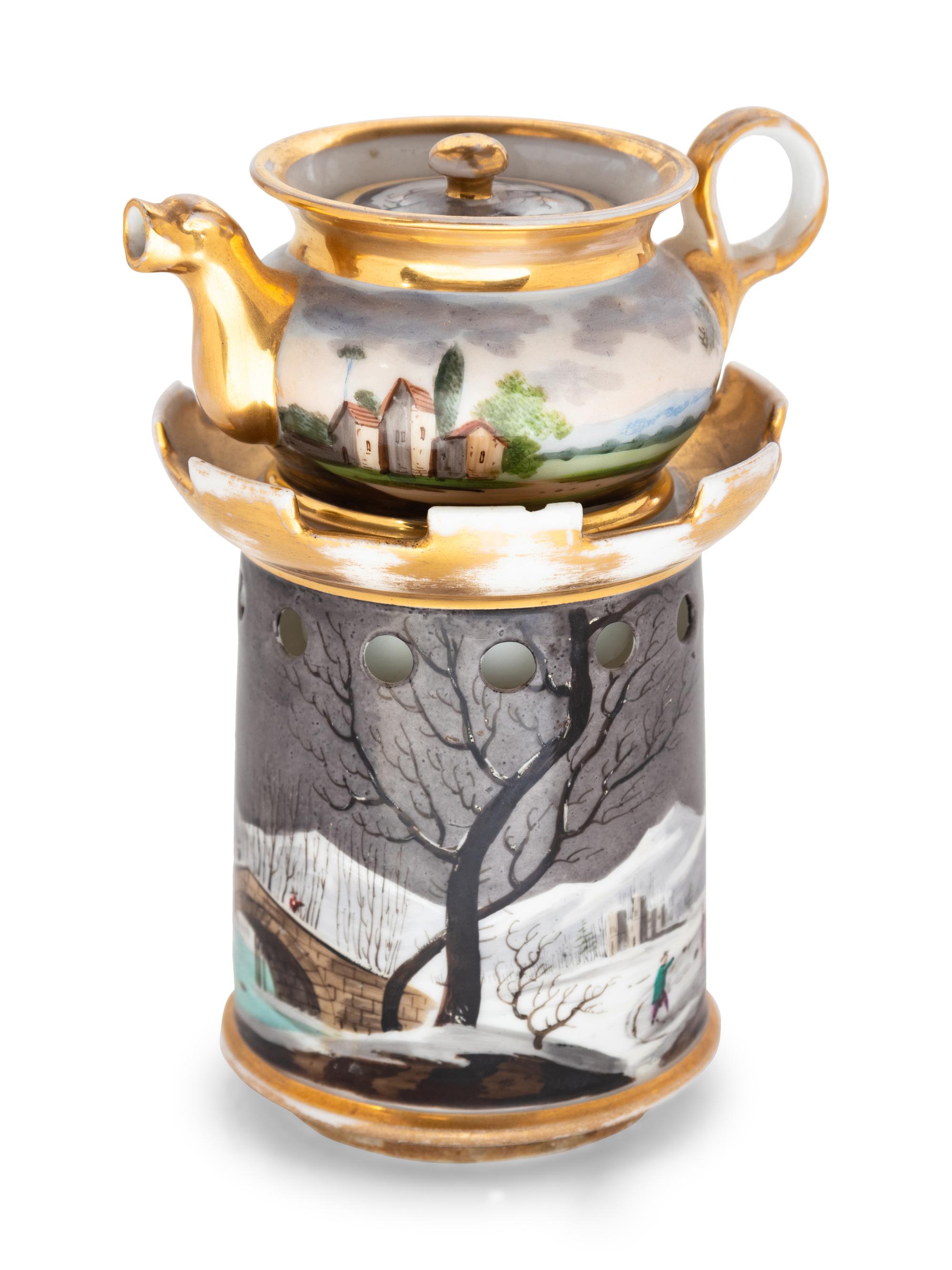 A Paris Porcelain Veilleuse