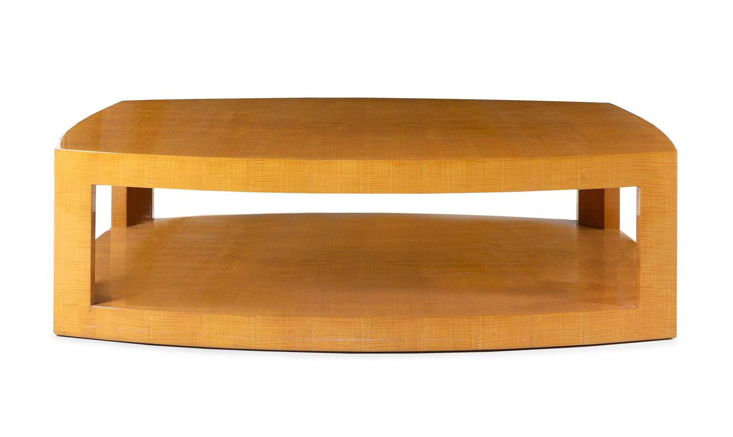 A Contemporary Maple Veneered Low Table