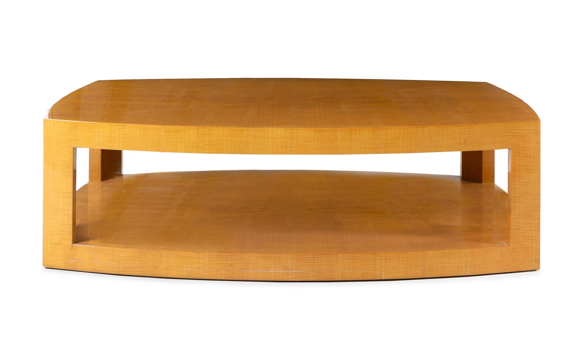A Contemporary Maple Veneered Low Table