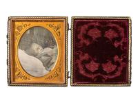 [EARLY PHOTOGRAPHY]. A group of 4 sixth plate postmortem daguerreotypes, incl. portraits of infants and a young girl.