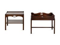 Two George III Style Mahogany Tray Tables