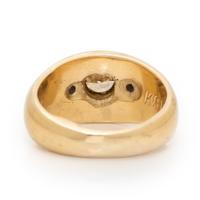 Colored Diamond, Diamond, and Yellow Gold Ring
