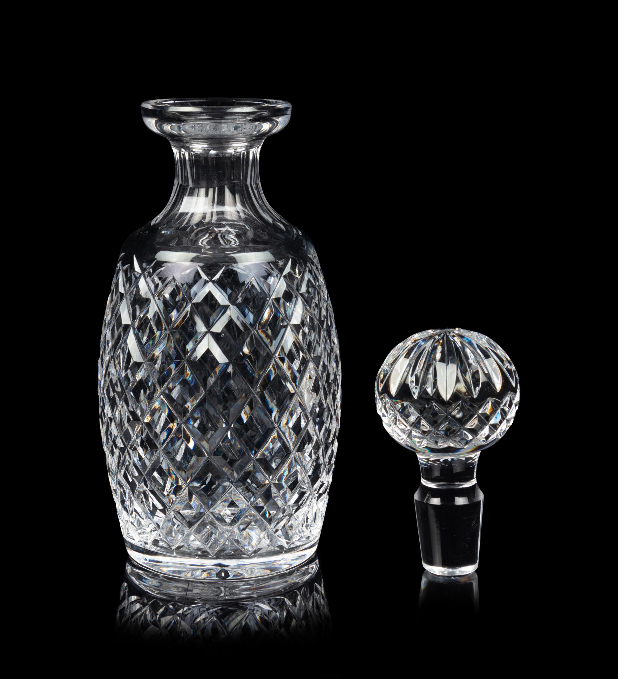 A Waterford Cut Glass Decanter and Twelve Cordials