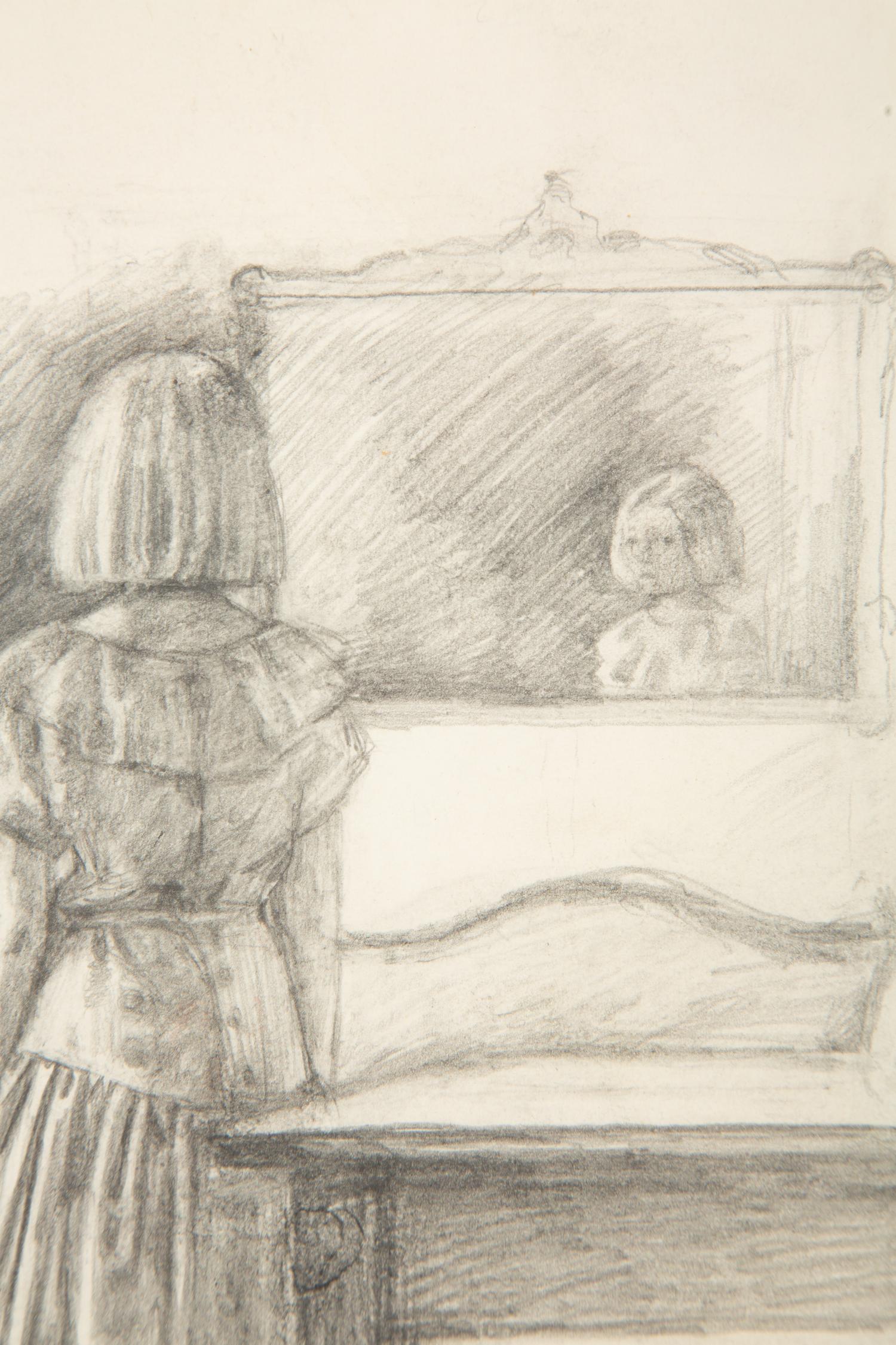 Study for a Young Girl Front of a Mirror