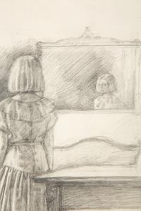 Study for a Young Girl Front of a Mirror