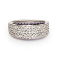 Io Sì by Stefan Hafner, Carved Amethyst, Diamond, and White Gold Ring