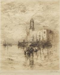 Thomas Moran (American, 1837-1926) — The Castle of San Juan de Ulva, Vera Cruz, 1884