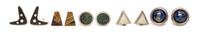 A Collection of Sterling Silver and Multi Gem Earclips, 57.90 dwts.