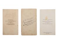 [CIVIL WAR]. 3 CDVs of US marines, incl. postwar example featuring globe and anchor insignia.