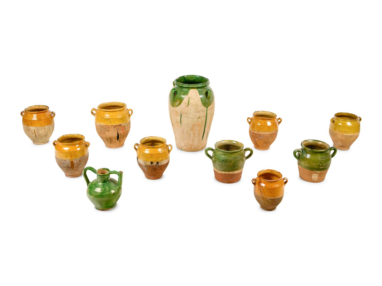 A Group of Eleven Ceramic Jardinières