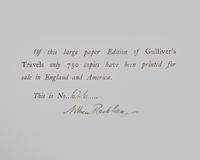 [CHILDREN'S BOOKS] [RACKHAM, Arthur, illustrated]. -- SWIFT, Jonathan. Gulliver's Travels Into Several Remote Nations of the World. London: J.M. Dent & Co./New York: E.P. Dutton & Co., 1909.