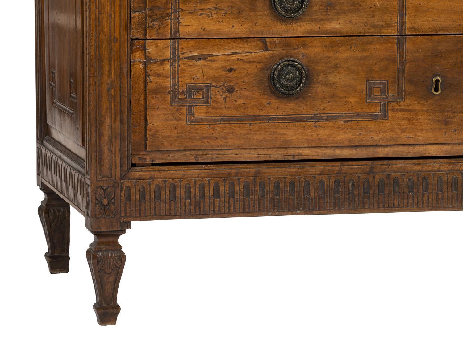 A Louis XVI Provincial Walnut Bureau Bookcase