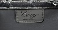 Cecy Martinez Silver Fish Skin Handbag