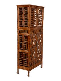 An Asian Design Bamboo Cabinet — 20th Century