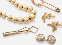 A Miscellaneous Collection of 14K Gold Jewelry