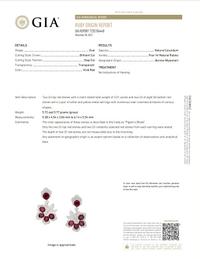 UNHEATED BURMESE RUBY AND DIAMOND FLOWER EARRINGS