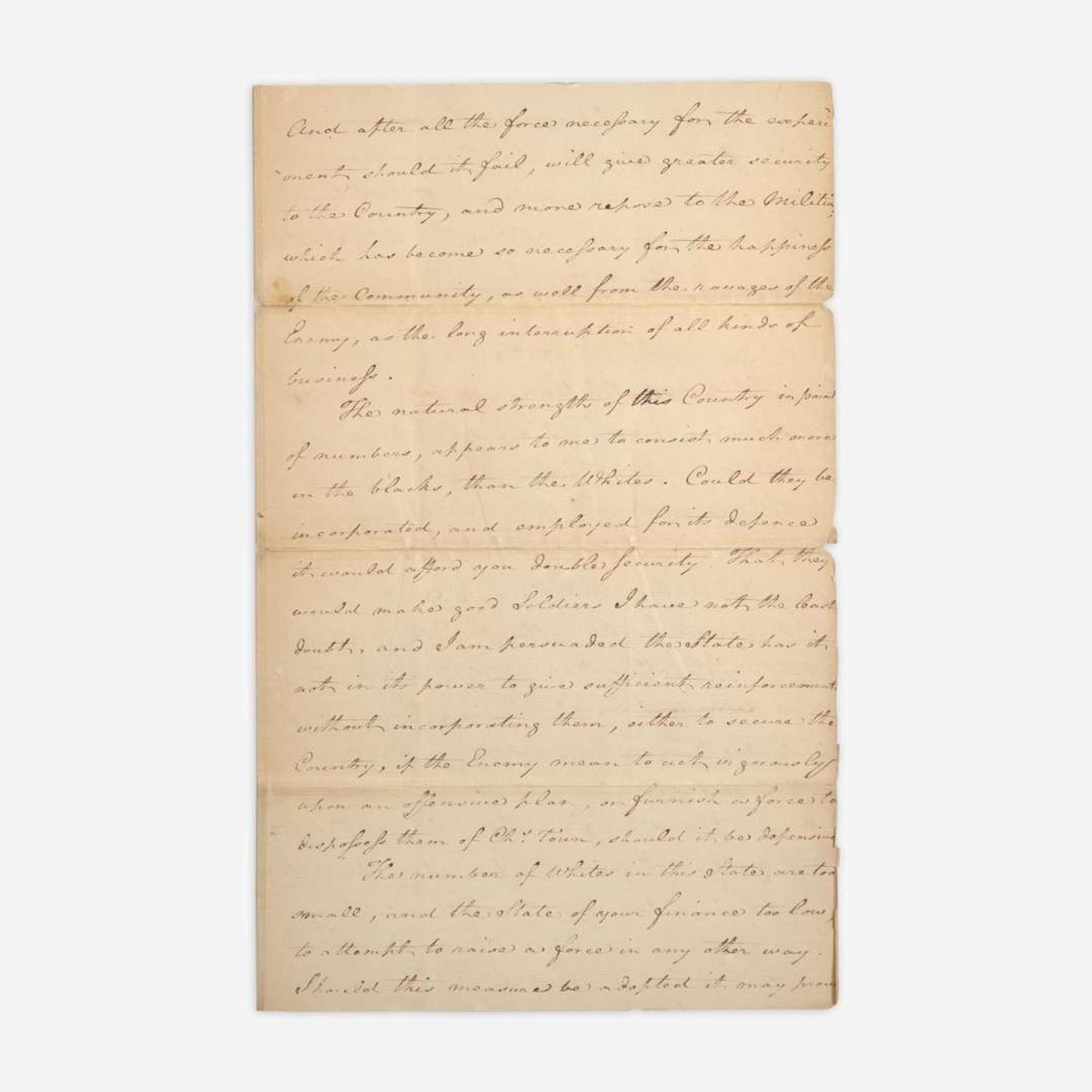[American Revolution] (Greene, Nathanael) Manuscript Letter