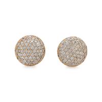 SONIA B., YELLOW GOLD AND DIAMOND EARCLIPS