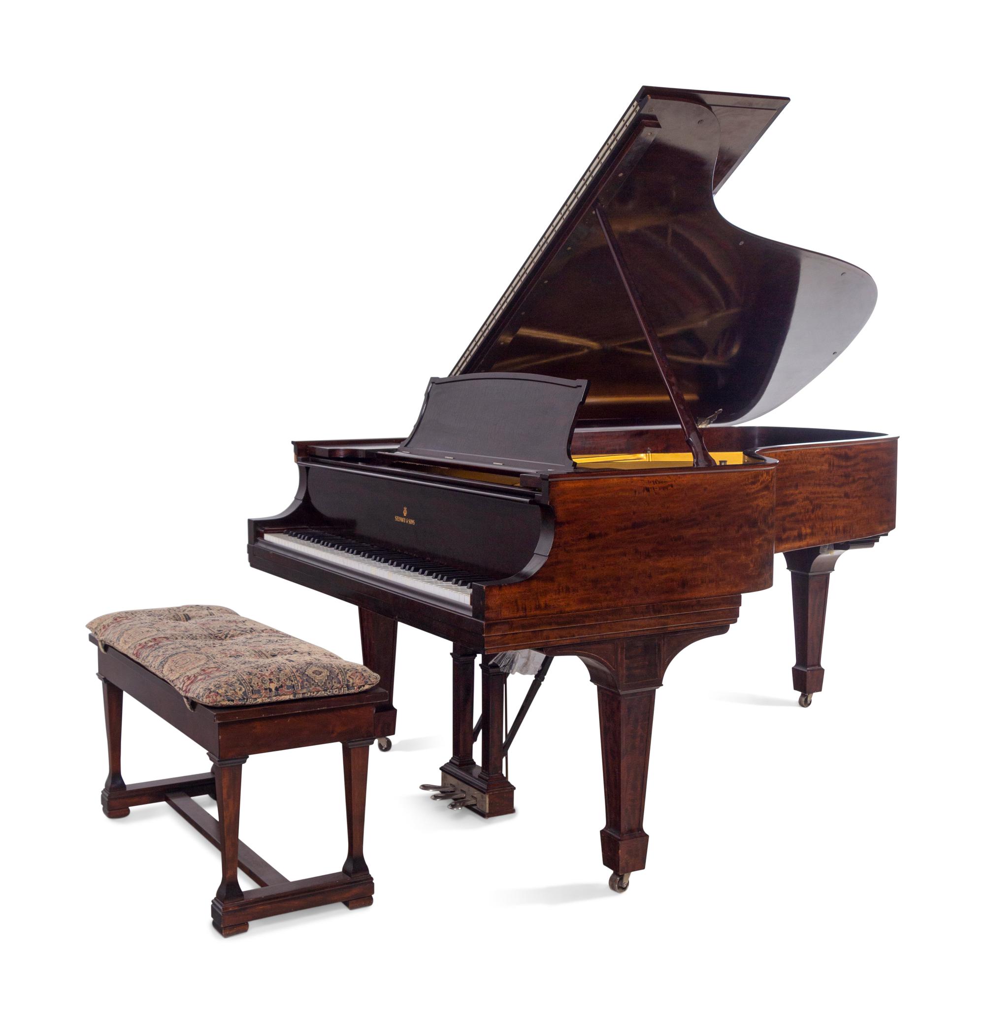 A Steinway & Sons Mahogany Grand Piano